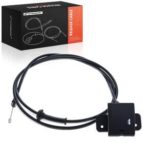 Aphrc115tw A-premium 73 Inch Front Hood Latch Release Cable With Handle 2003-2020 Black