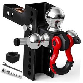 Pp1pl30035 Ac Dk Adjustable Heavy-duty Trailer Hitch Drop Tri-ball With Shackle Pp1pl30035 Ac Dk Adjustable Heavy-duty Trailer Hitch Drop Tri-ball With Shackle