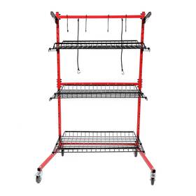 Vc-0177 Almuloo Auto Body Parts Storage Rack 3 Shelf Cart Stand With Locking Cas