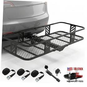 Hcc-s-01 Atruck Foldable Hitch Mount Cargo Carrier Basket 56 Inch X 24 7 For 2