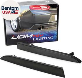 73-043-smoked Auto Accessories Black Smoked Lens Rear Bumper Reflector Lenses Compatible With 2016-up Chevrolet