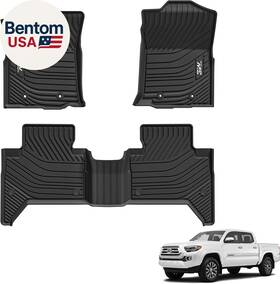 Auto Accessory Inc 445020729778 Floor Mats Fit Toyota Tacoma 2016-2023 Only For Double Cab And Automatic Tpe
