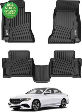 Auto Accessory Inc 445038074051 Floor Mats For Mercedes Benz E-class 2024 2025 2026 Tpe All Weather Black Set