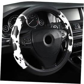 Bl-10001 Banlie Cow Print Steering Wheel Cover Universal 15 Inch Cute