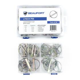 Beau-5053 Beaufort 850065010113 Lynch Pin Assortment Kit - Heavy Duty 1/4 Inch X1-3/4 Assortm