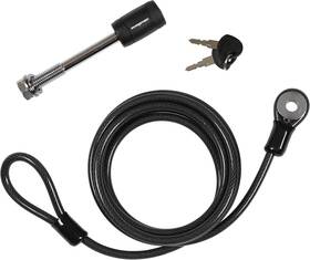 Bicycle Carriers 313094322386 Anti-wobble 5/8 Inch Threaded Hitch Pin And 8.5ft Cable Black