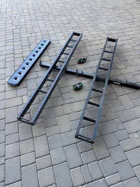 Amc-600-2 Black Widow Double Dirt Bike Hitch Carrier With Loading Ramp 600 Lbs Capacity