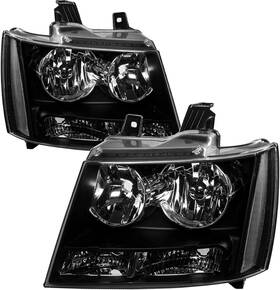 20675500 Branded Black Housing Headlight Assembly Compatible With 2007-2014 Chevy Avalanche Subur