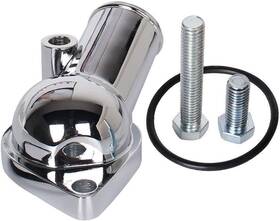 Cb-10304001 Branded 21 Degree Chrome Water Neck Thermostat Housing Fit For Chevy V8 5.7l 350 454 Sma