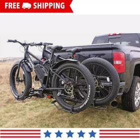 Rc-18031 Branded 2 Fat Bike Rack Carrier Vehicle Mount Truck Hitch Heavy Duty Folding With Lock New