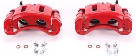 S4694 Branded Front Pair Of High-temp Red Powder Coated Calipers For Chevrolet Blazer C
