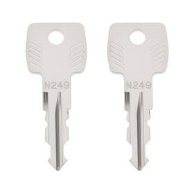 N249 Briny River 2pcs Rear Carrier Roof Boxes Keys Compatible Sliver