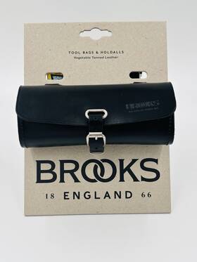 Brooks England 190445008614 Challenge Black Leather 0.5l Saddle Bag New