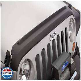 B084xrxxsb Bushwacker Trail Armor Hood Guard 1-piece Black Textured Finish 14061 Fits