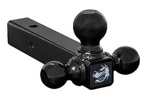 1802200 Buyers Products Tri-ball Trailer Hitch Ball Mount 1 Black Solid Shank