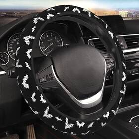 Bzcjlyhbz 692090343312 Steering Wheel Cover For Women And Men Universal 15 One Size Halloween Bats