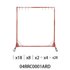 Gpl456126 Cheda 5ft-7ft Painting Rack Adjustable Paint Hanger 8 Hooks Auto Body Stand