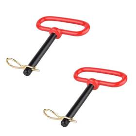 Comonc 732376548069 2 Pcs Red Handle Hitch Pin 5/8 Inch Tractor Clevis Ac