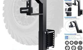 Crastc2026 Creatauto Rv Spare Tire Carrier 250lbs Heavy Duty Bumper Mount Bracket Universal Fit