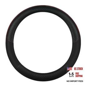 0854-108a D & K Exclusives Car Steering Wheel Cover Anti-slip Safety Soft Sport Black Edition
