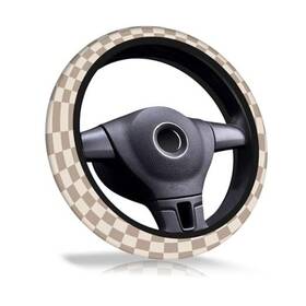 Daorjwl 718387581653 Car Steering Wheel Cover Anti-slip Breathable Elastic Cute Checkerboard