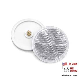 Demy Dmytrc201w 2pcs 3.14 Inch Round Warning Reflectors For Car Truck 80mm / Screw Mount White
