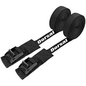 Dorsal 810039652206 Surfboard Kayak Sup Surf Roof Rack Tie Down Straps 15 Ft 2 Black