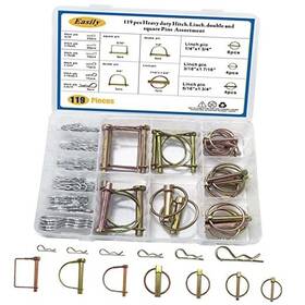 Easily 791715984012 Hitch Pin Clip Pins 119pcs - Linch And Pto For Trailers Tractors Trucks