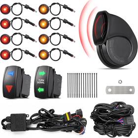 Utvtrsig01 Ehaho Atv Utv Turn Signal Kit Plug And Play Led Blinker Hazard Lights With 110db Horn