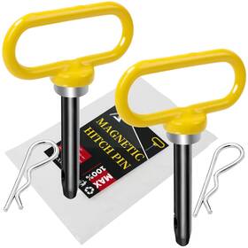 Eilxmag 768497523890 2 Packs Magnetic Hitch Pin Lawn Mower Trailer Pins 1/2 Inch With
