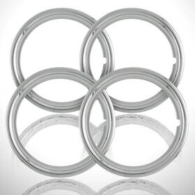 Elite Auto Chrome Eaca0633 4-pack Of 15ft Steel 1 1/2ft Deep Wheel Rings
