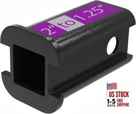 Ss61bb125b Epartstore 2 Inch To 1-1/4 Metal Trailer Hitch From Receiver Black