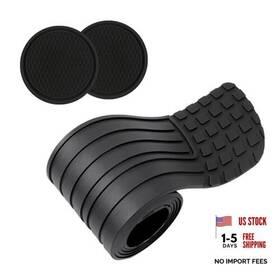 Flympn4 Foelony Car Rear Bumper Protector 3.54 Inch X 3.41ft Rubber Trimmable Tailgate Anti