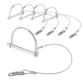 M07314 Fukaisu 5pcs Trailer Hitch Pins With Steel Quick Release Ring 1/4 Inch X 2-3/4 Shaft
