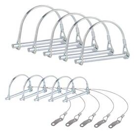 M07316 Fukaisu 10pcs Trailer Hitch Pins 2 Styles Q195/spring Steel Safety Coupler Locking