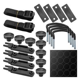 Gaolaosygla058 Gaolaosy 4pcs Roof Box U-bolt Clamps Universal Car Rack Mounting Brackets With 8 Lo