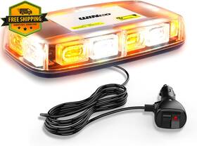 Gdwllighting 313045152161 Led Strobe Light Bar Amber White 72 Magnetic Roof Emergency Truck 12v