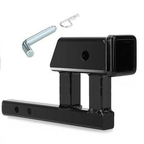 Geksion 784112351181 1.25 Inch To 2 Hitch Adapter Solid Shank Includes 1/2 Pin And Clip Durable