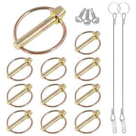 G-2478 Glarks 15pcs 5/16 Inch X 1-3/4 Lynch Pin With Lanyard Cable Set 10pcs