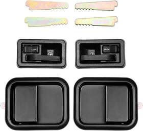 Gw-qmbs032-fba Gledewen Door Handle Set Compatible With 1991-1996 Jeep Wrangler Yj 1997-2006 Tj Exteri
