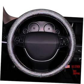 Gxt-06fxp-3 Gxt Bling Steering Wheel Cover Crystal Rhinestone Car Black Silver
