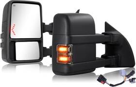 F550 Hf Autoparts 744759207883 1999-2016 F250 F350 F450 Towing Mirrors Power Heated Compatible Replacement
