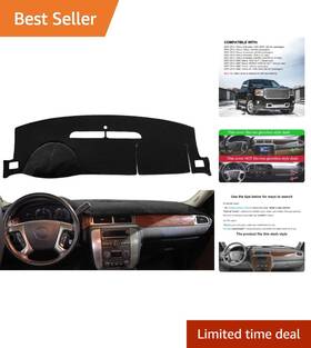 336761y001 Hou Dashboard Cover Dash Mat Carpet Fit For 2007-2014 Chevy Chevrolet Tahoe Suburban