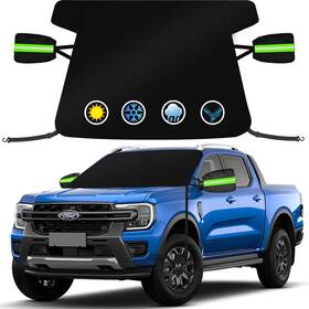 250825cov01 Hqcontl Car Windshield Cover For Ice And Snow 600d Oxford Fabric Large Black