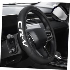 Wf250703153402 Hztspsmyl Leather Steering Wheel Cover With A Rubber Inner Ring Fit For 14-15 Inch C1