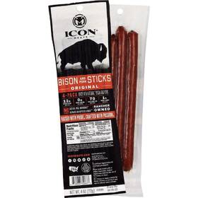 74063 Icon 4 Oz. Original Bison Stick Jerky 4-pack Pack Of 6