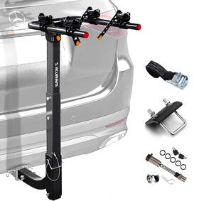 Krb-h020b-l Ikuram R 2bike Rack Bicycle Carrier Racks Hitch Mount Double Foldable For Cars Truck
