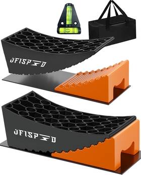 Inspire-market 445039893897 Rv Leveling Blocks Ramp Kit 2 Packs Camper Leveler System For Travel With Two C