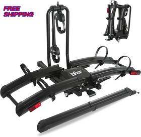 Iron Deer 445002811880 Pro 200lbs E Bike Rack With Ramp For 2 Bikes Hitch Cars Suvs Trucks