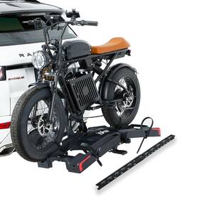 Fm-ecp003-bk Iron Deer Ebike Rack With Ramp For 2 E-bikes 200 Lbs Capacity Fits 5 Inch Fat Tire Black
